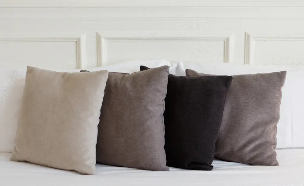 cojines de tonos marrones